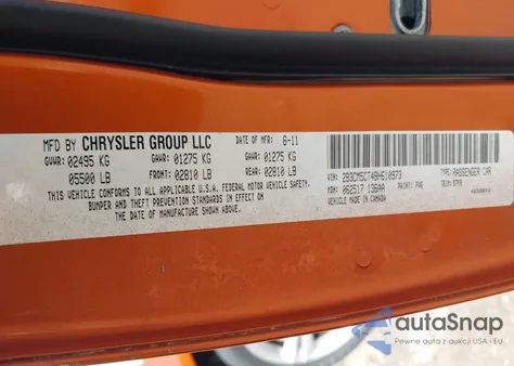 2011 Dodge Charger R/T из США, поврежденный, VIN 2B3CM5CT4BH610973